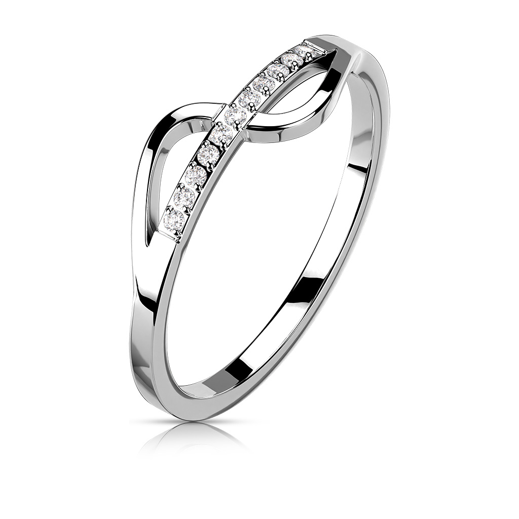 Šperky4U Ocelový prsten vlnka - velikost 57 - OPR1882-57