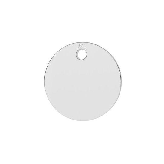 EVOLUTION GROUP CZ Kulatá stříbrná destička s otvorem, 16,5 mm, tl. 0,4 mm - KST1061