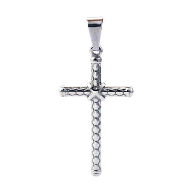 Šperky4U Ocelový přívěšek - kříž - OPP1900