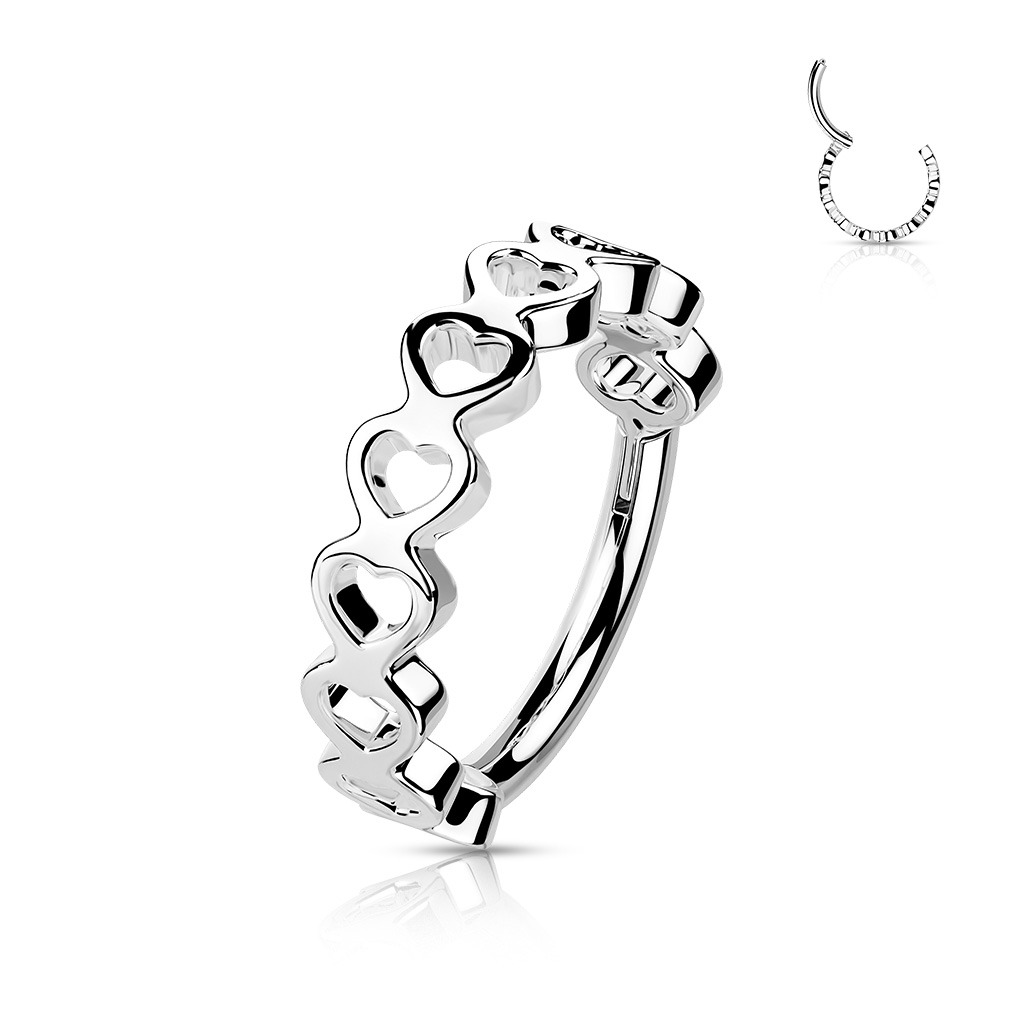 Šperky4U Piercing kruh segment, 1,2 x 10 mm - K01061ST-1210