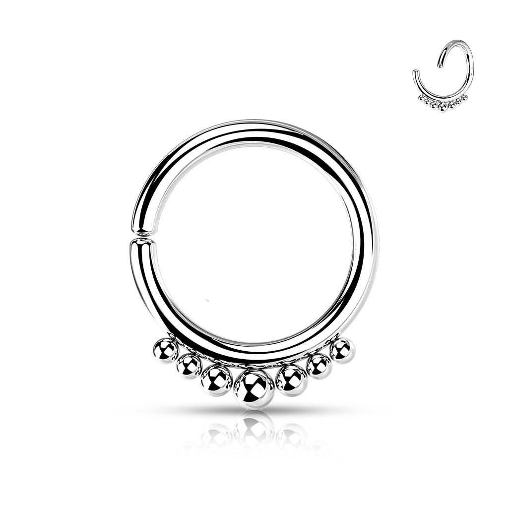 Šperky4U Ozdobný piercing kruh 1,2 x 8 mm - K01060-ST