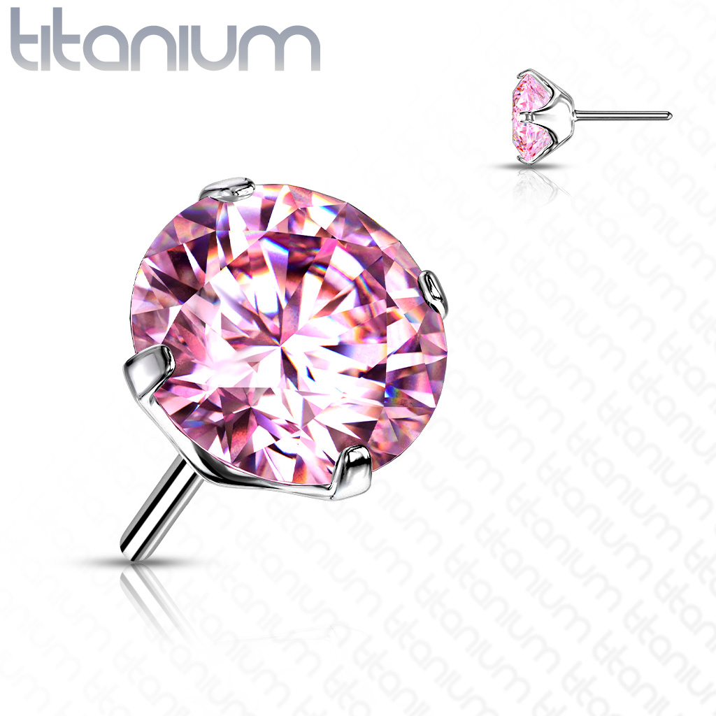 Šperky4U Kamínek k PUSH IN piercing do nosu TITAN - TIT1148P-030