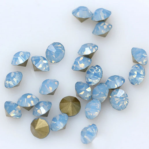 Sklenený šatón SS12 - 3,2 mm, 10ks/bal., Blue Opal