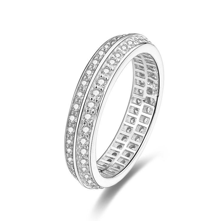 NUBIS® Stříbrný prsten se zirkony - velikost 57 - NB-5094-57