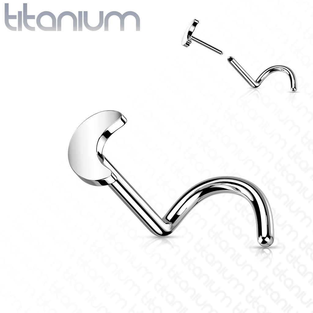 PUSH IN piercing do nosa TITAN, 0,8 x 6 mm