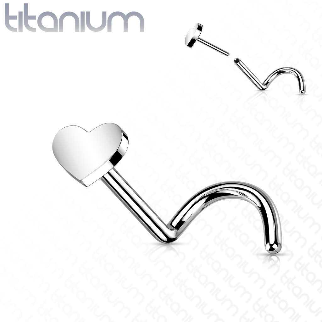 Šperky4U PUSH IN piercing do nosu TITAN, 0,8 x 6 mm - TIT1183