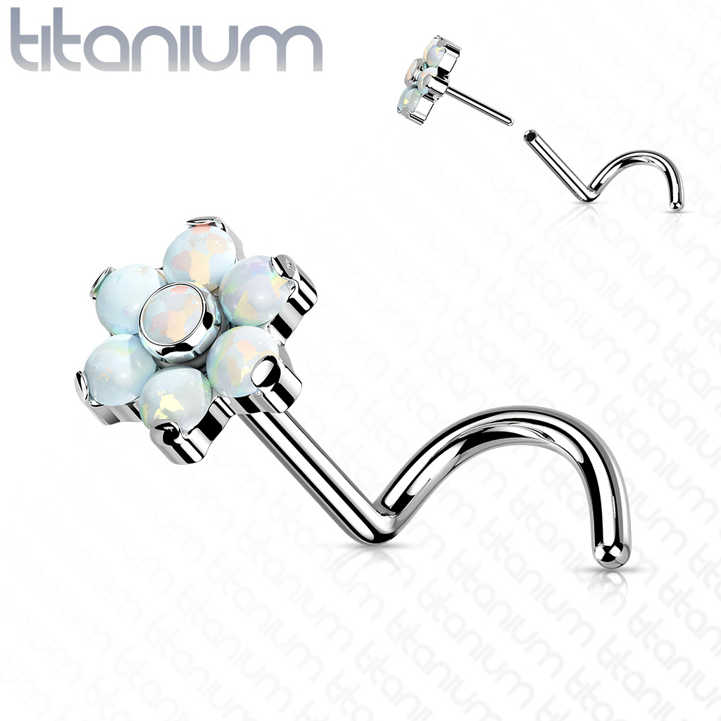 Šperky4U PUSH IN piercing do nosu TITAN, 0,8 x 6 mm - TIT1180