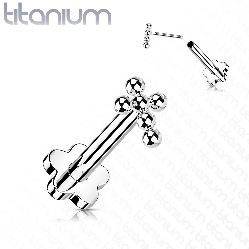 Šperky4U PUSH IN piercing do brady / ucha TITAN - TIT1174-1208