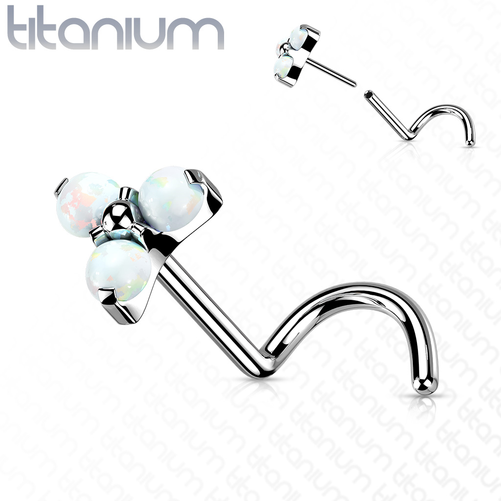 Šperky4U PUSH IN piercing do nosu TITAN, 0,8 x 6 mm - TIT1178