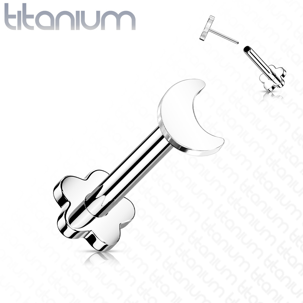 Šperky4U PUSH IN piercing do brady / ucha TITAN 1,2 x 8 mm - TIT1171-1208