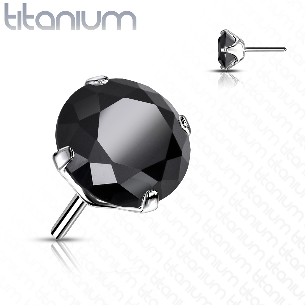 Šperky4U Kamínek k PUSH IN piercing do nosu TITAN - TIT1148K-030