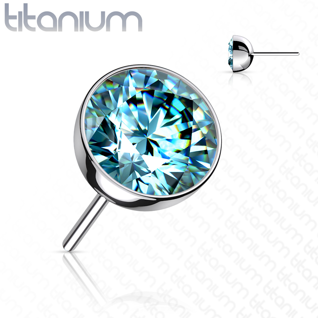 Šperky4U Kamínek k PUSH IN piercing do nosu TITAN - TIT1147Q-040