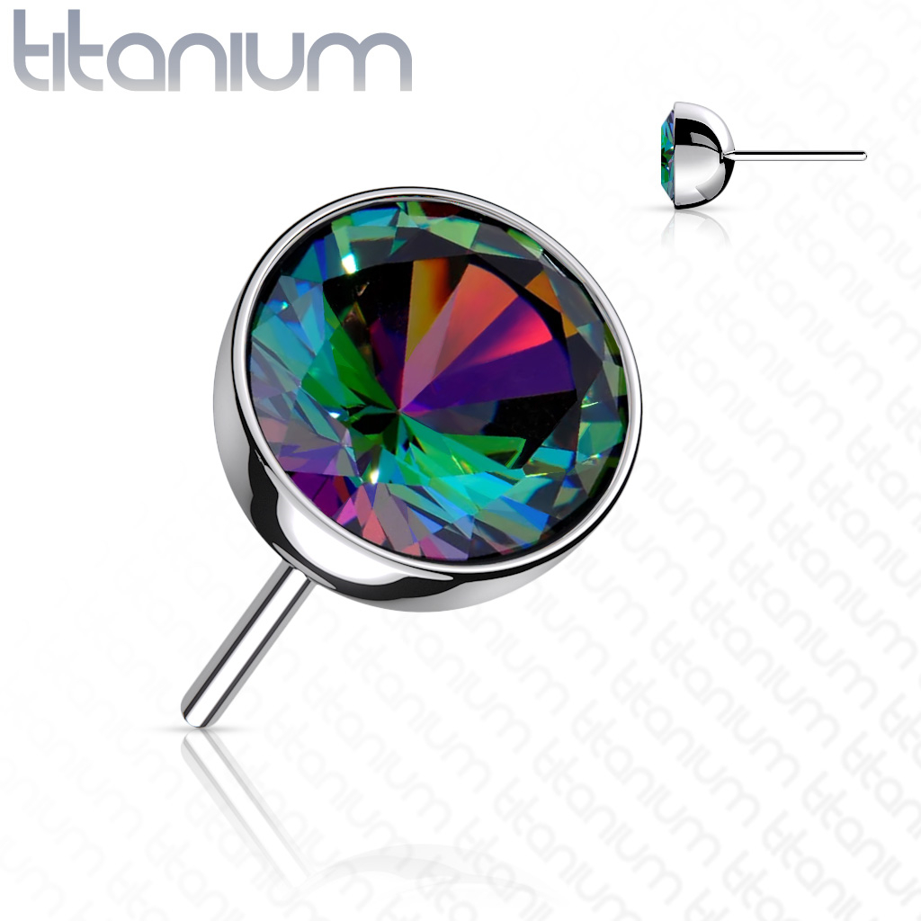 Šperky4U Kamínek k PUSH IN piercing do nosu TITAN - TIT1147VM-015