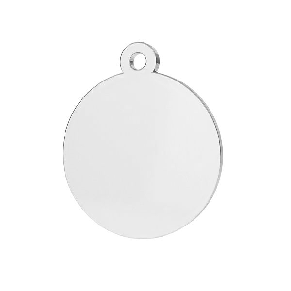 Okrúhla strieborná doštička s otvorom, 13 mm, hr. 0,8 mm