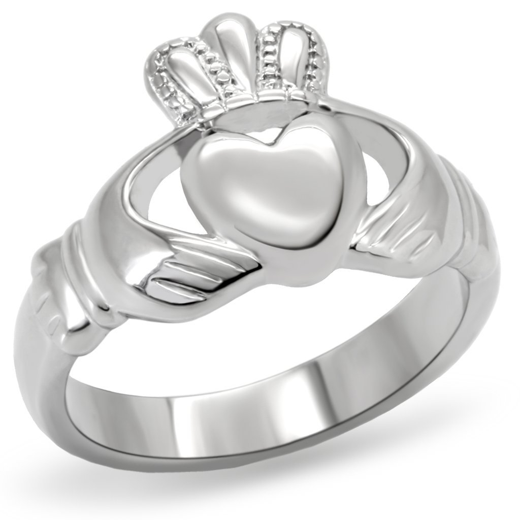Šperky4U Ocelový prsten Claddagh - velikost 57 - AL-0111-57