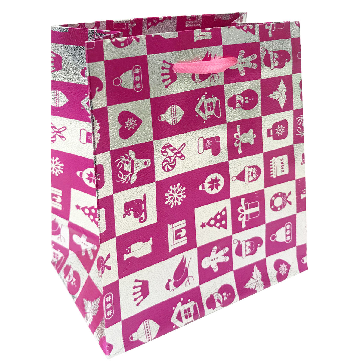 Vianočná darčeková taška - fialová