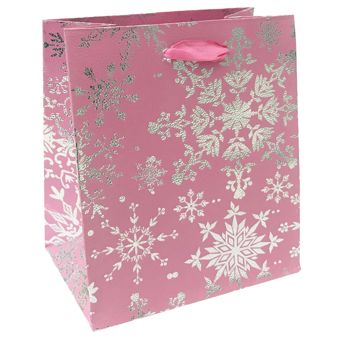 Vianočná darčeková taška - svetlo ružová