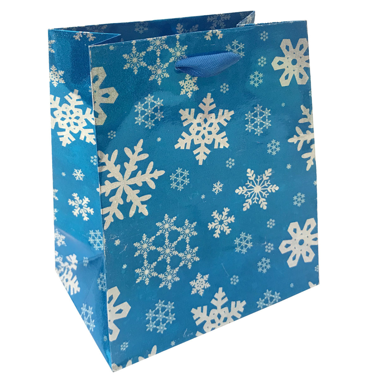 Vianočná darčeková taška - modrá