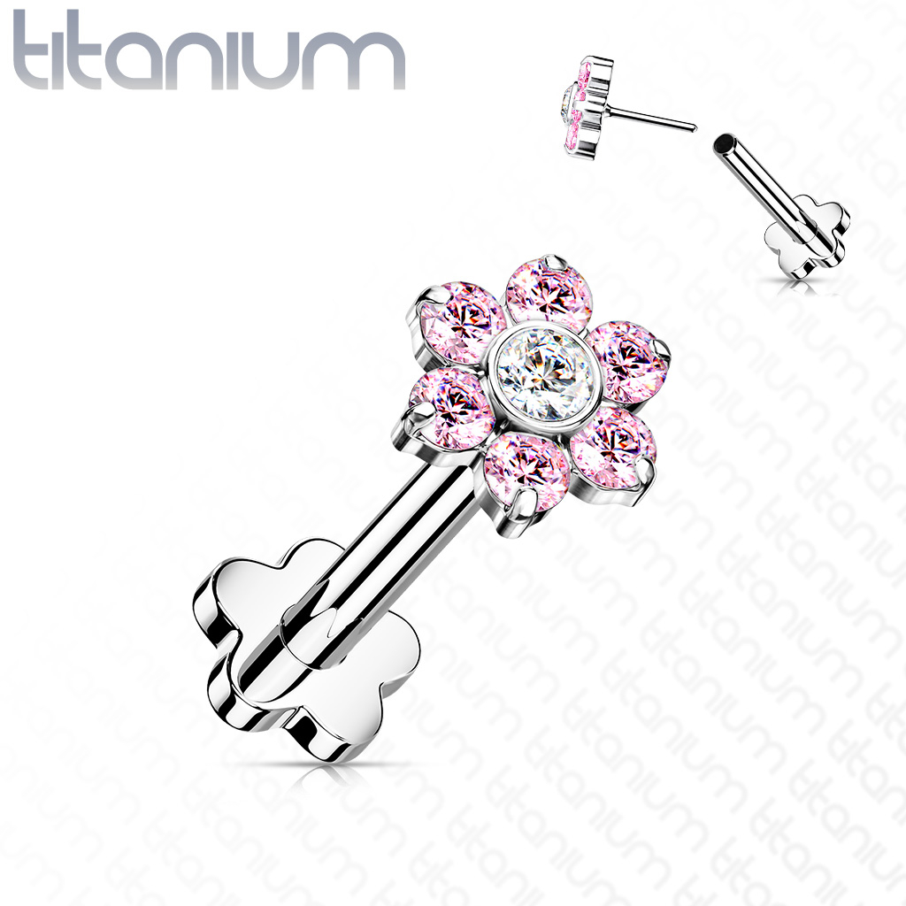 Šperky4U PUSH IN piercing do brady / ucha TITAN 1,2 x 8 mm - TIT1192-P