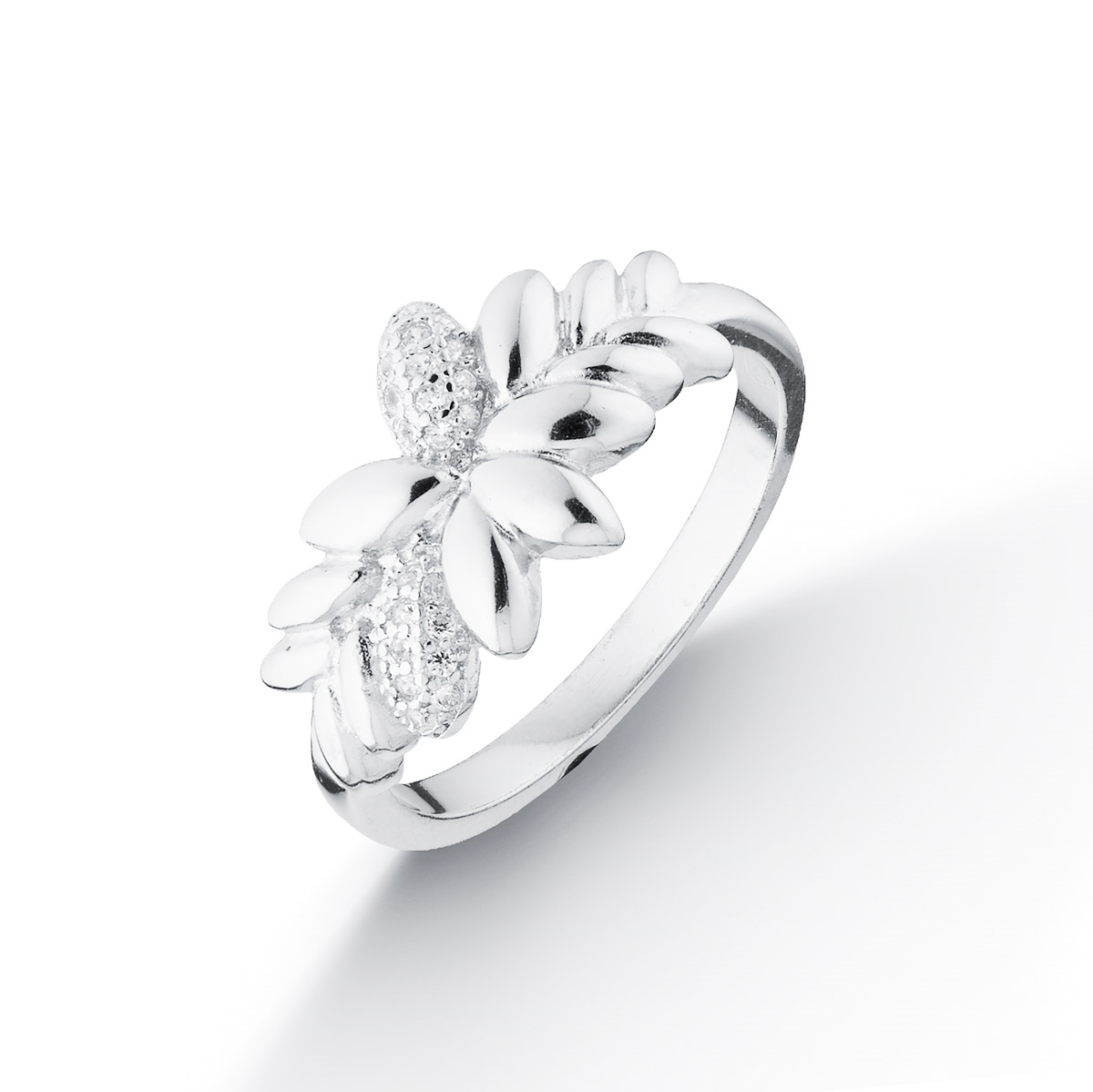 NUBIS® Stříbrný prsten se zirkony - velikost 55 - NB-5090-55