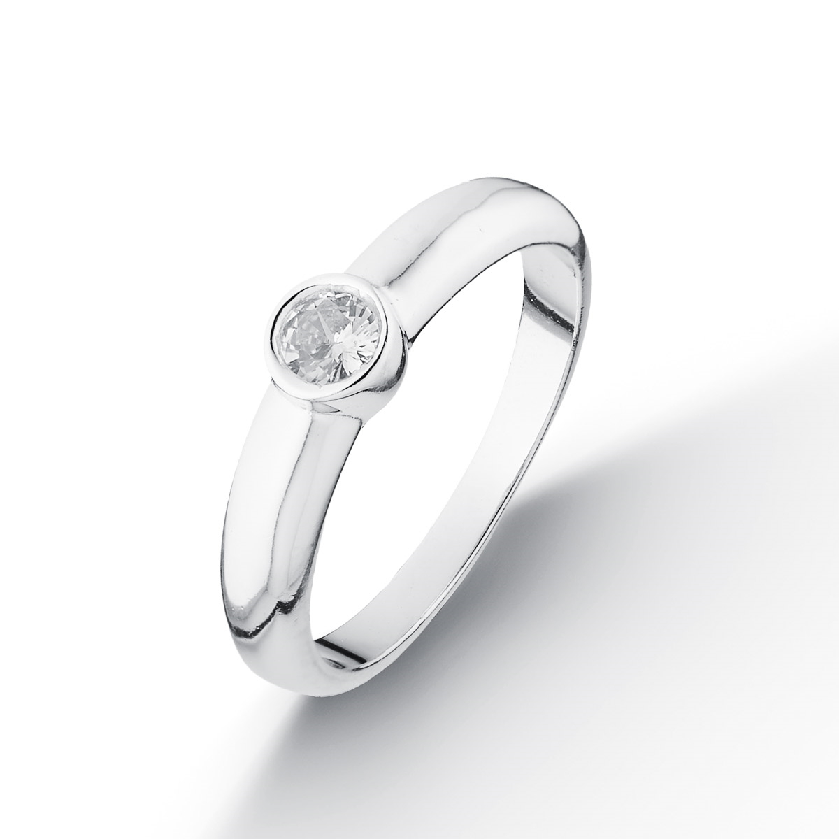 NUBIS® Stříbrný prsten se zirkonem - velikost 54 - NB-5092-54