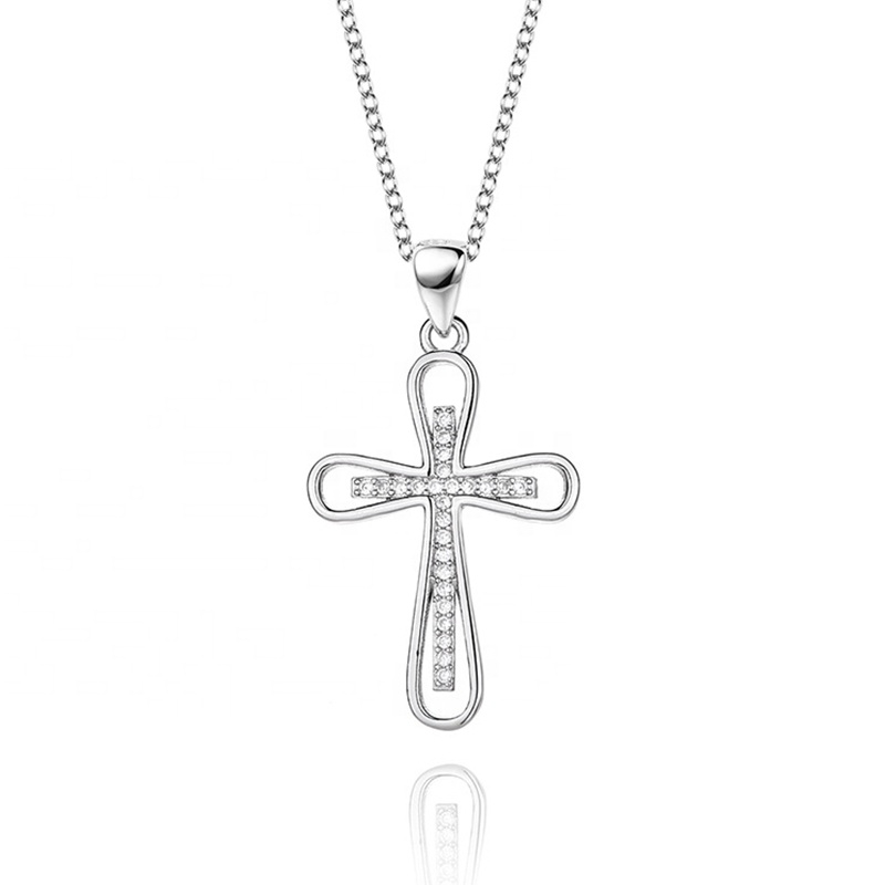 NUBIS® Střibrný náhrdelník s křížkem - NB-2230