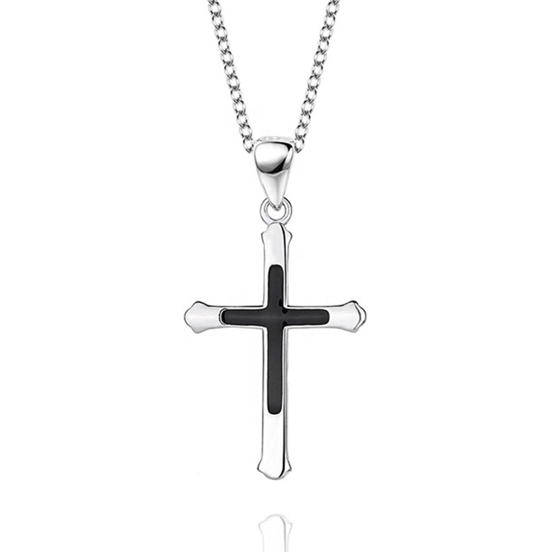 NUBIS® Střibrný náhrdelník s křížkem - NB-2231