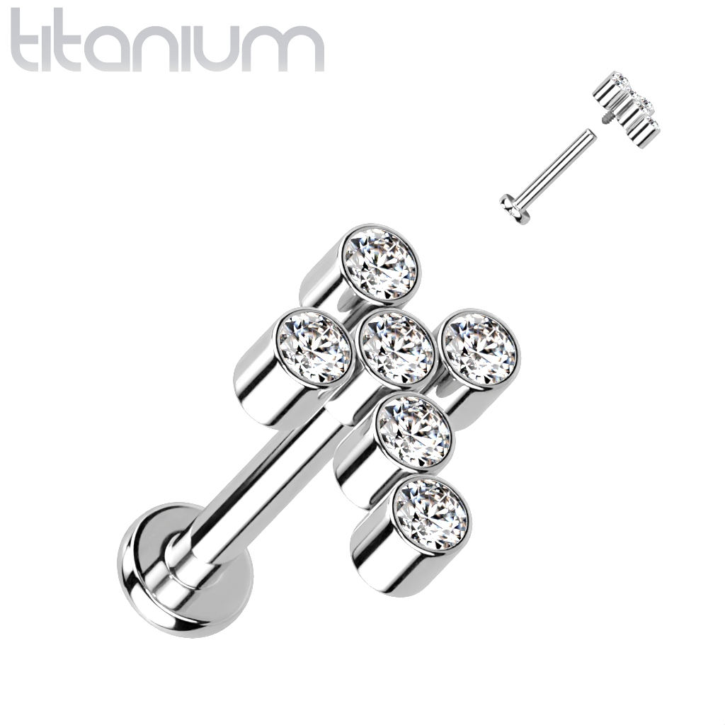 Šperky4U Piercing do brady / ucha TITAN - TIT1201C-1206