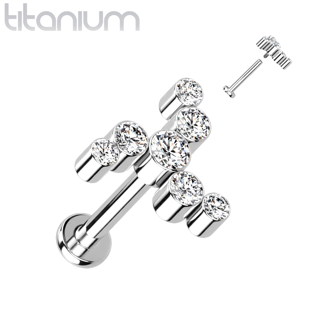 Šperky4U Piercing do brady / ucha TITAN - TIT1202C-1206