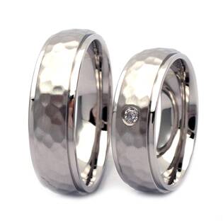 NSS3009-ZR NSS3009 Snubní prsteny tepaná ocel - pár
