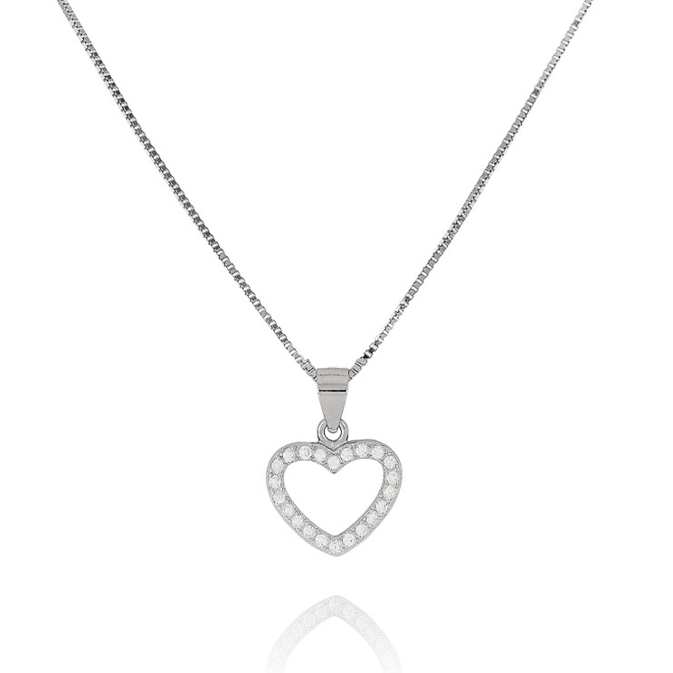 NUBIS® Stříbrný náhrdelník srdíčko - NB-2200