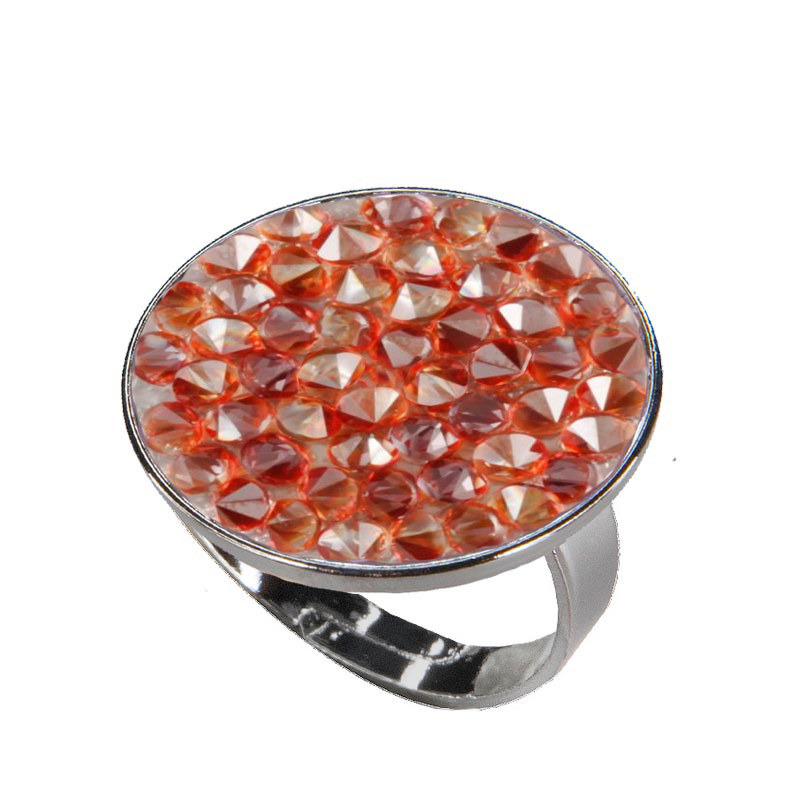 Prsteň s kryštálmi Crystals from Swarovski® RED MAGMA