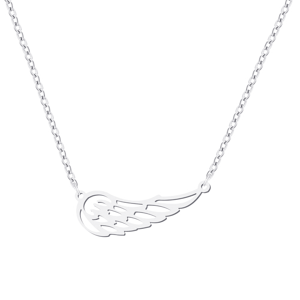 Oceľový náhrdelník s krídlom