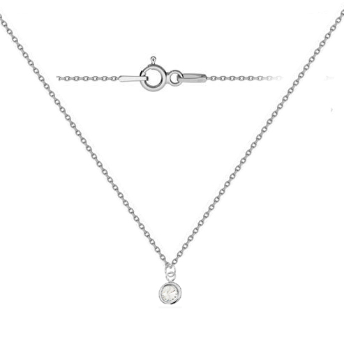 Detský strieborný náhrdelník s kamienkom Crystals from Swarovski® Crystal