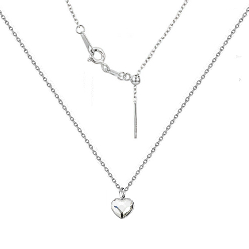 Minimalistický strieborný náhrdelník so srdcom Crystals from Swarovski® Crystal