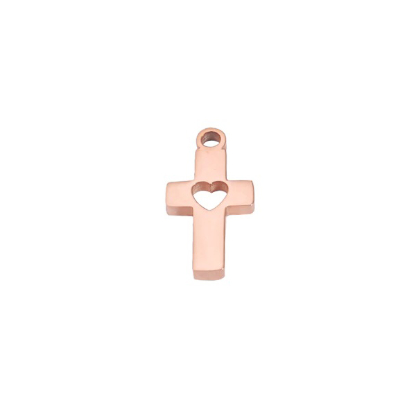 Šperky4U Zlacená ocelová komponenta - křížek - OK1433-RD