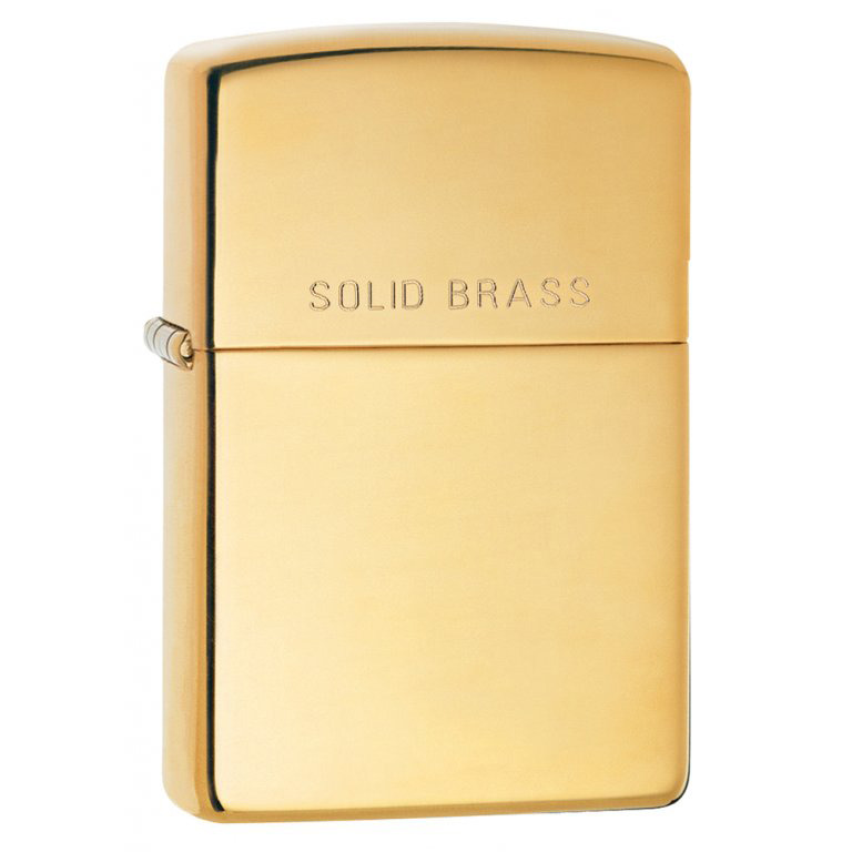 ZIPPO zapaľovač Polished Solid Brass