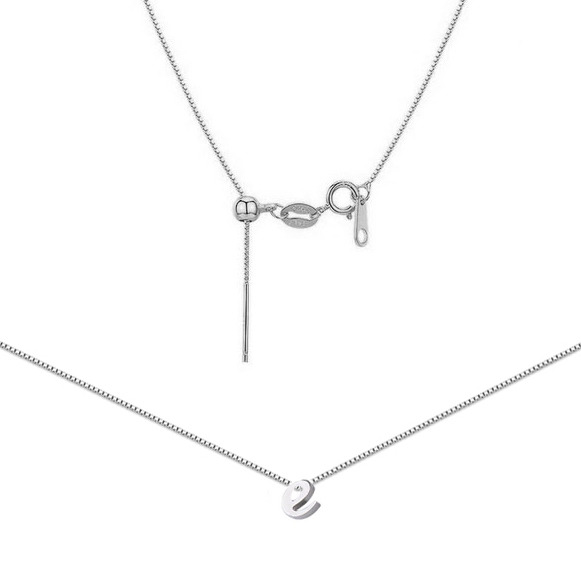 Šperky4U Ocelový náhrdelník s písmenem - OPD0260-E