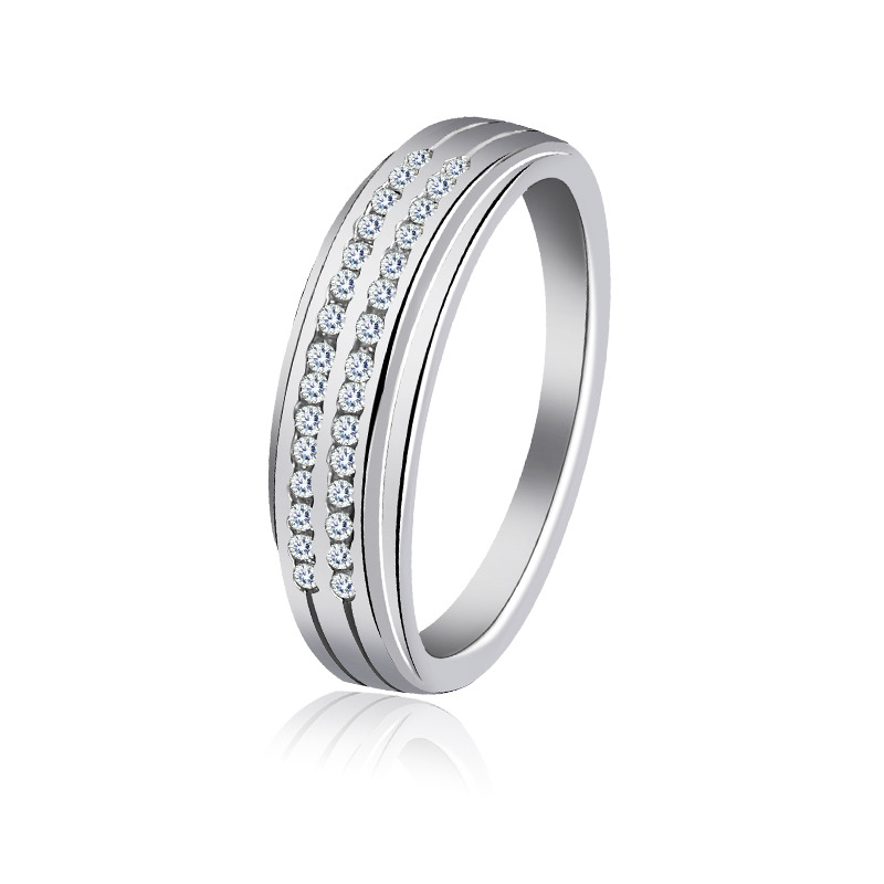 NUBIS® Stříbrný prsten se zirkony - velikost 62 - NB-5101-62