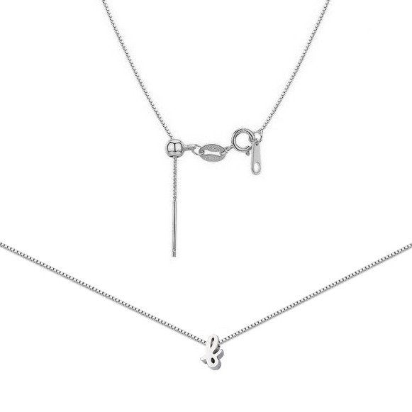 Šperky4U Ocelový náhrdelník s písmenem - OPD0260-F