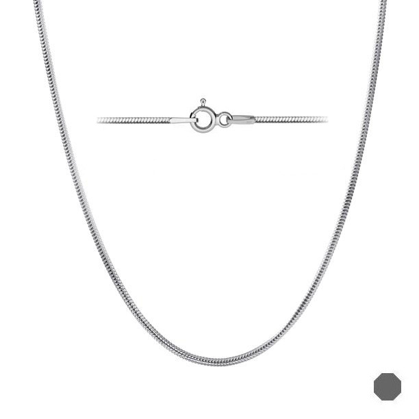 Šperky4U Stříbrný řetízek - octagon hádě 0,9 mm - NB-7039-50
