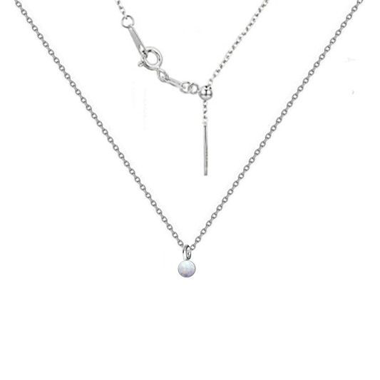Strieborný náhrdelník s drobným opálom