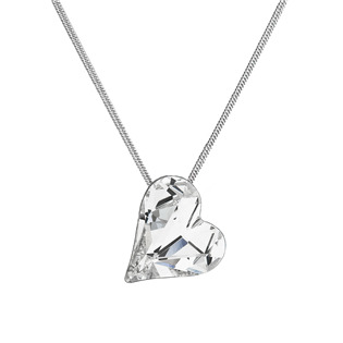 Stříbrný náhrdelník krystal srdce