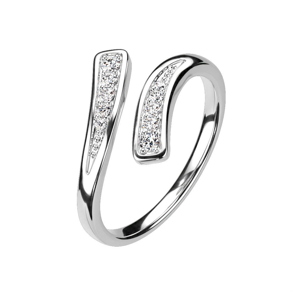 Šperky4U Prsten na nohu se zirkony - velikost universální - PNB1027-ST