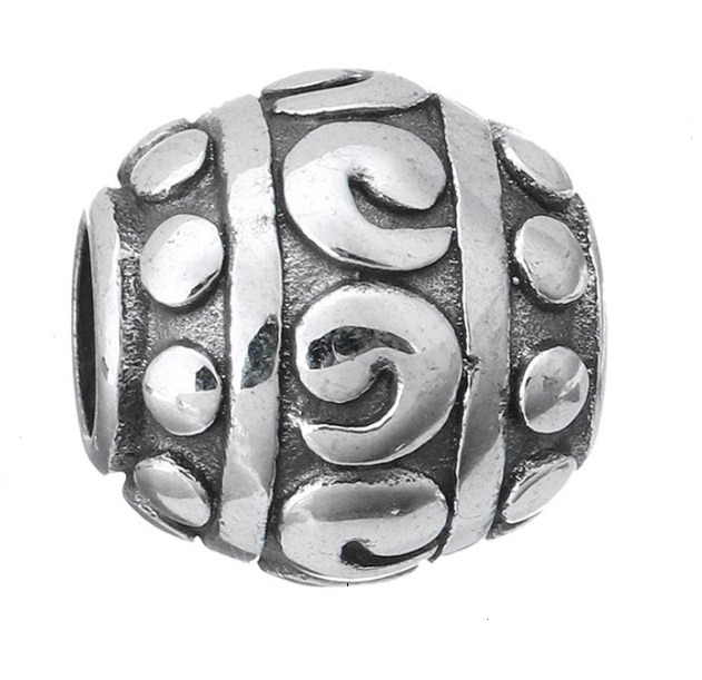 Šperky4U Navlékací ocelový přívěšek korálek - K0130
