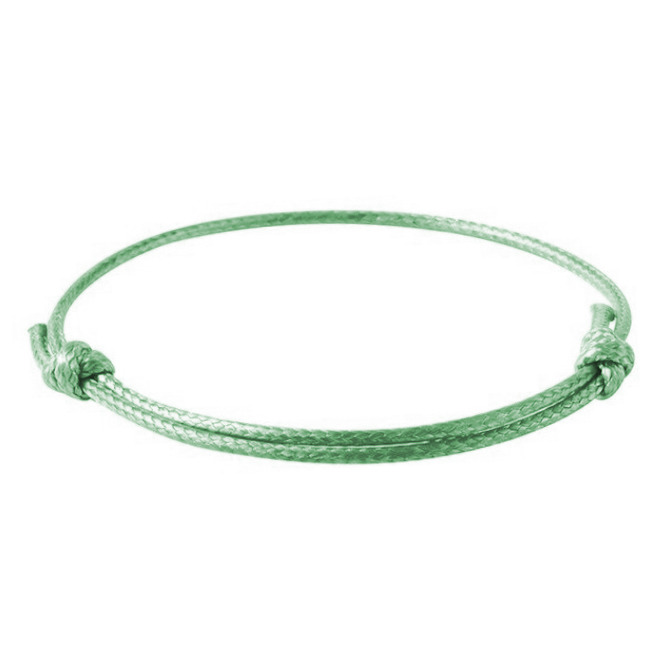 Šperky4U Šňůrkový náramek voskovaný, světle zelená barva - OK1392-LG