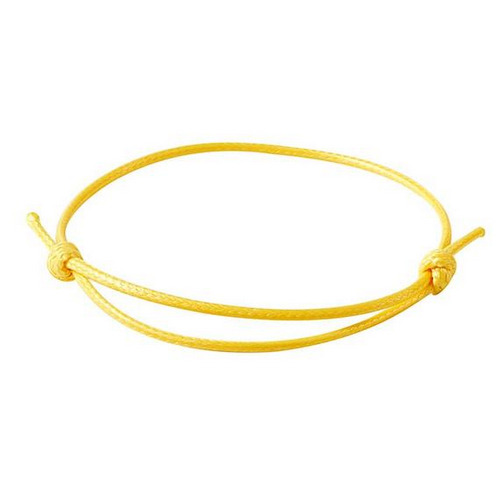 Šperky4U Šňůrkový náramek voskovaný, žlutá barva - OK1392-YL