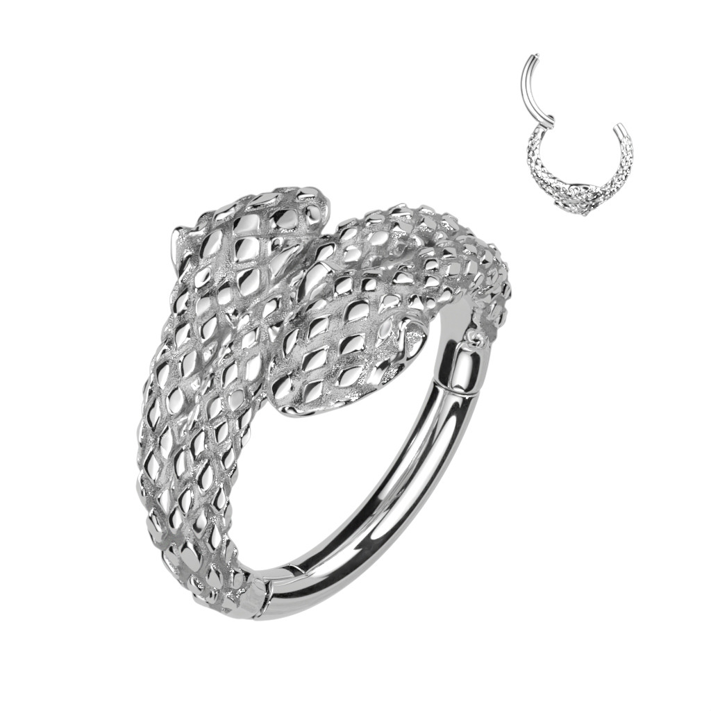 Šperky4U Ocelový kruh - helix / cartilage piercing had - SG112ST-1208