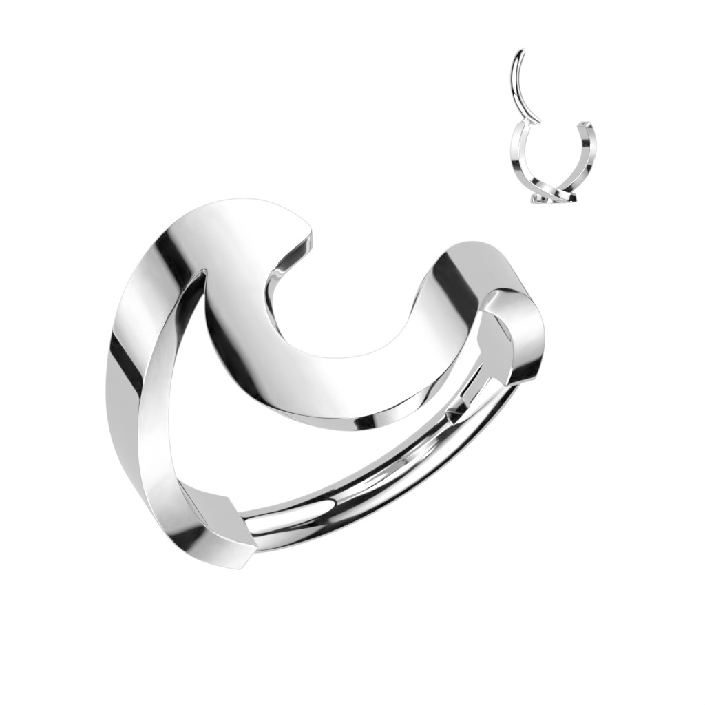 Oceľový kruh - helix / cartilage piercing