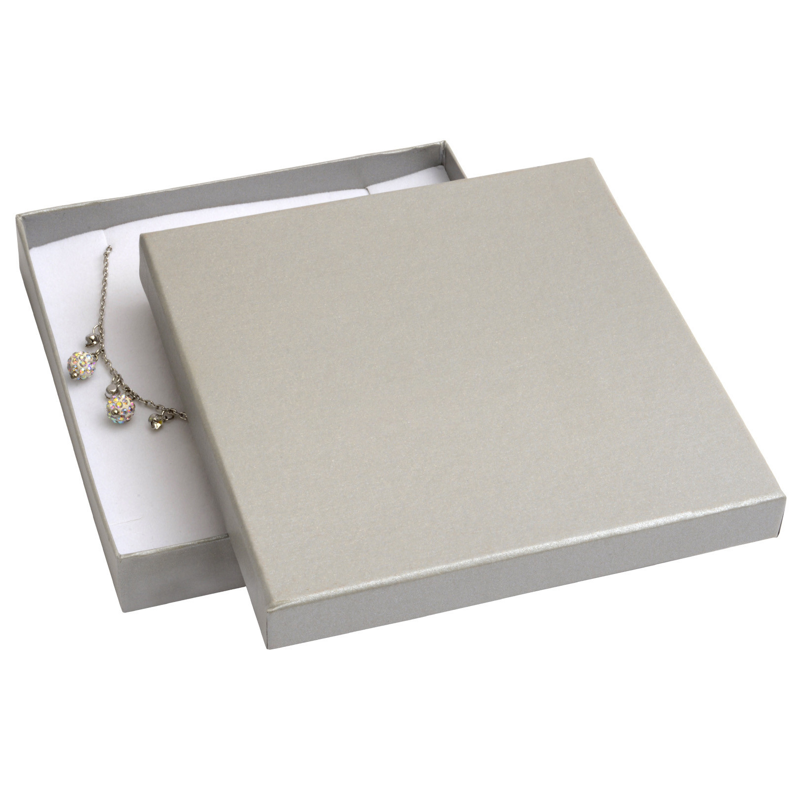 Veľká darčeková krabička - striebristo šedá
